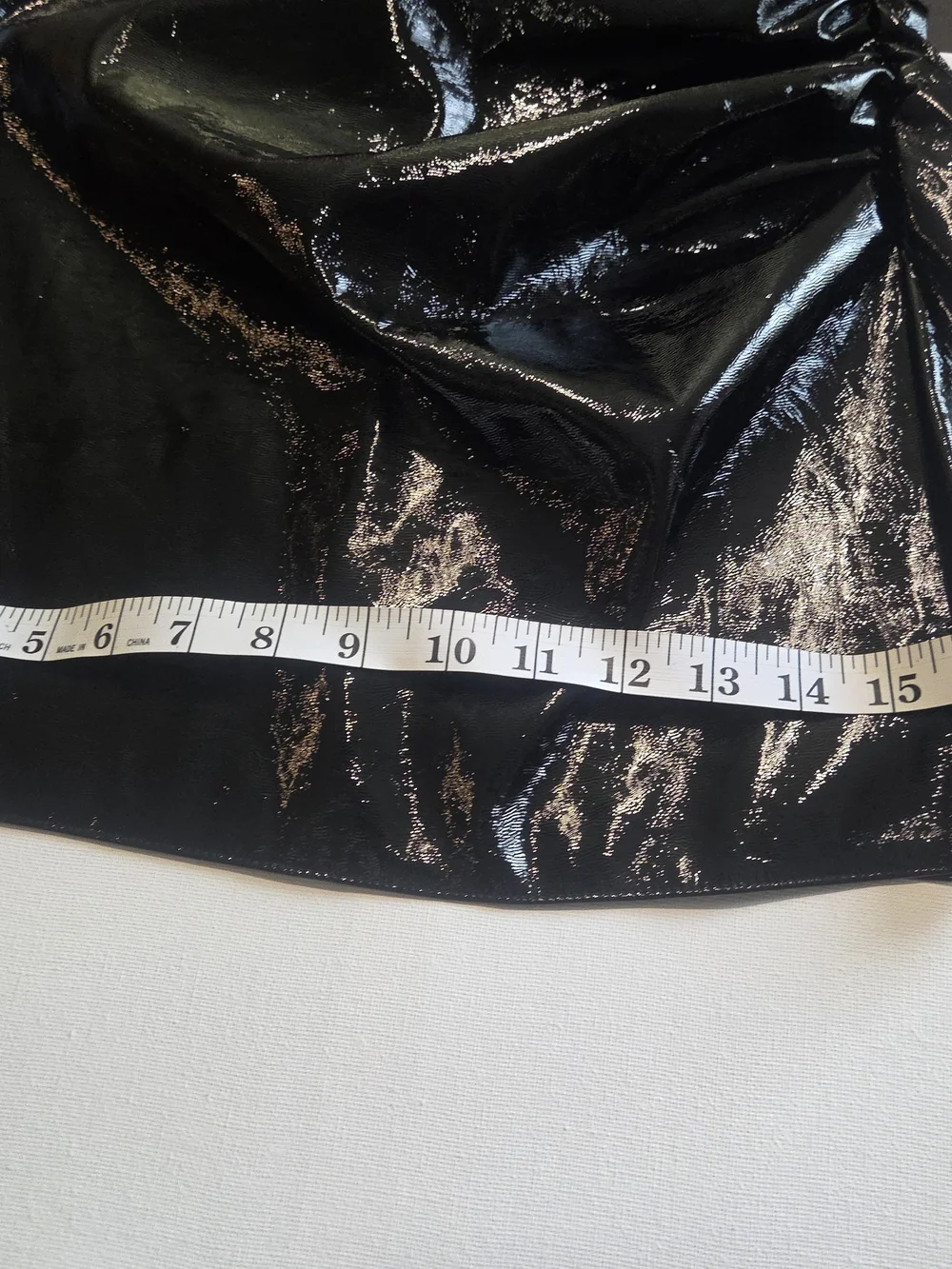 Zara Black Patent Faux Leather Mini